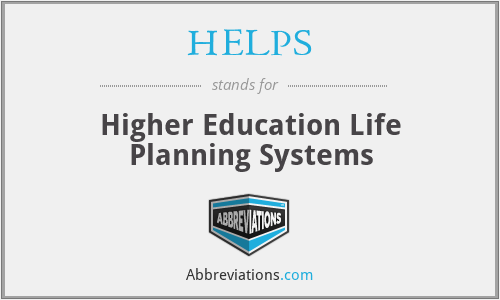 What is the abbreviation for higher education life planning systems?